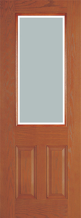 TFPER44080 2-Panel 8/0 Oak Grain Textured Fiberglass Exterior Door With ...